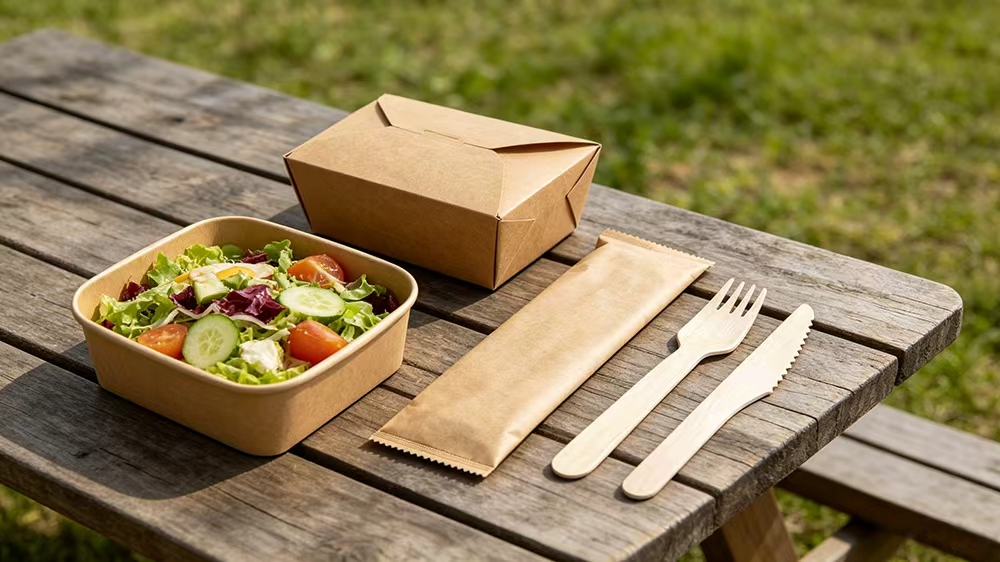 wooden fork and knife